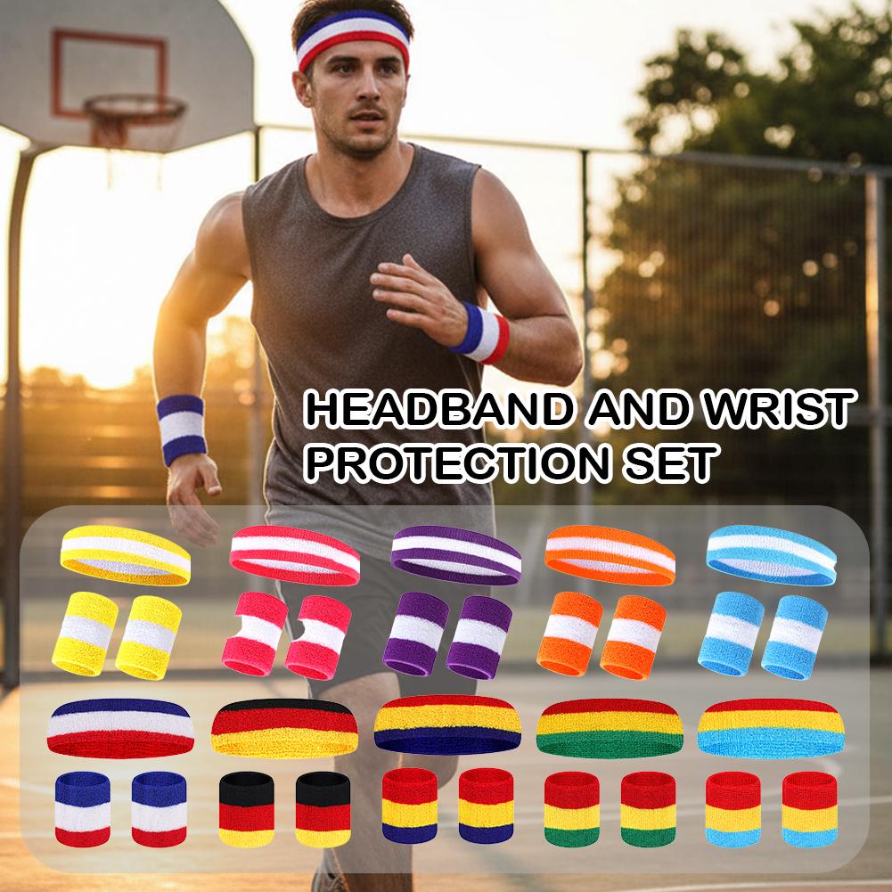 Sweat Band Wrist - 3 Buah Set Pita Penahan Keringat