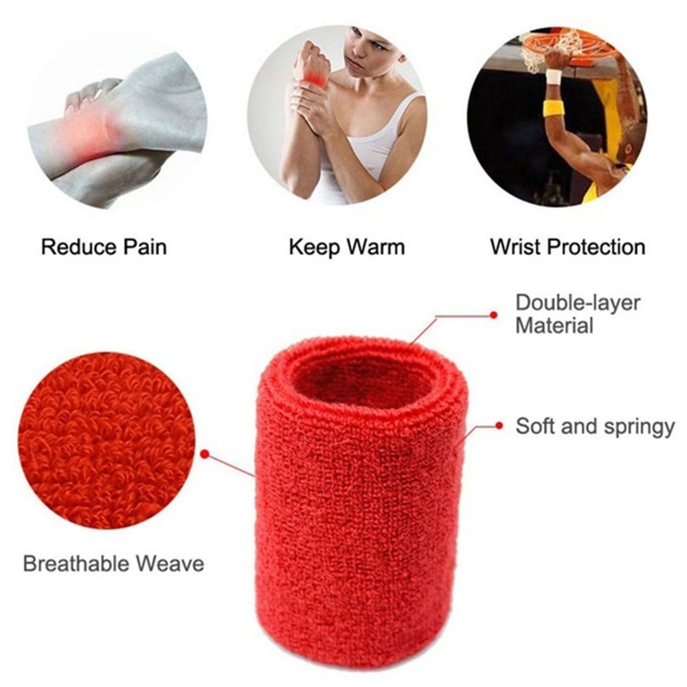 1/2 Buah Gelang Uniseks Olahra - Sweat Band Wrist ulasan dan harga